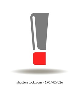 Exclamation mark vector icon. Attention symbol. Information logo.