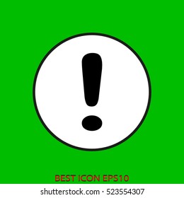 exclamation mark, vector icon, eps10
