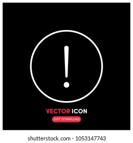 Exclamation Mark Vector Icon Illustration