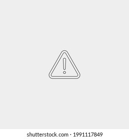 Exclamation mark vector icon illustration sign