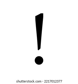 exclamation mark vector icon on white background