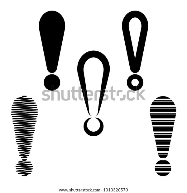 Exclamation Mark Vector Icons Warning Sign Stock Vector Royalty Free 1010320570 Shutterstock 5198