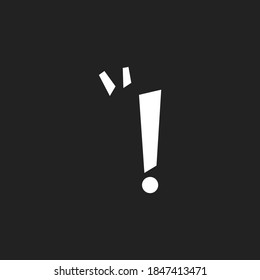 exclamation mark vector with panic expression and simple