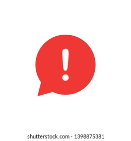 exclamation mark vector red and white color