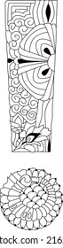 Exclamation mark. Vector Sketch illustration for coloring.