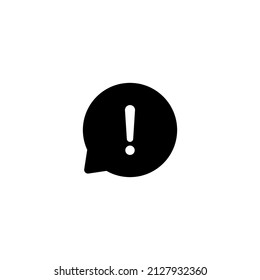 Marca de exclamación, símbolo de signo de icono de advertencia en burbuja de voz