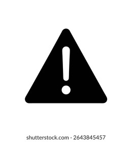 exclamation mark warning sign on white background