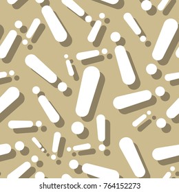 Exclamation Mark Warning Sign Shadow Seamless Pattern Background