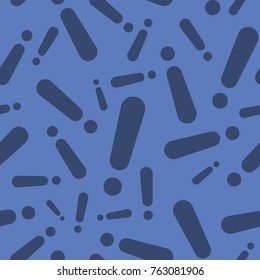 Exclamation Mark Warning Sign Silhouette Seamless Pattern Background