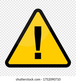 signo de exclamación, signo de advertencia con fondo amarillo
