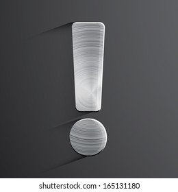 Exclamation mark web icon background.