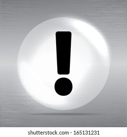 Exclamation mark web icon background.