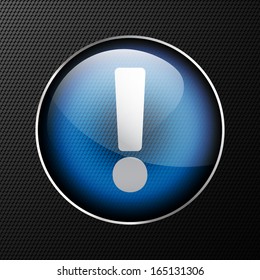 Exclamation mark web icon background.