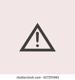 Exclamation mark web icon. Isolated illustration