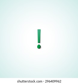 Exclamation mark  web icon on white background