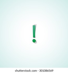 Exclamation mark  web icon on white background
