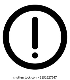 
An exclamation mark which can sometime be used for representing alert
