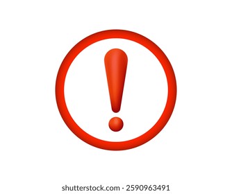 An exclamation mark within a red circle, symbolizing alert or warning for situations requiring caution.