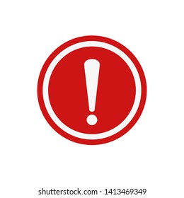 Exclamation Mark,danger warning sign, emergency alert,caution sign,vector icon illustration