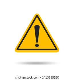 Exclamation Mark,danger warning sign, emergency alert,caution sign,vector icon illustration