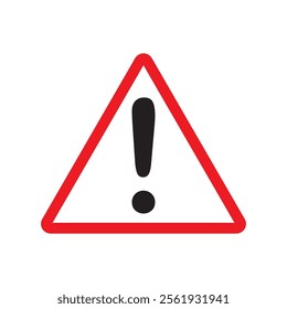 Exclamation Mark,danger warning sign, emergency alert,caution sign,vector icon illustration