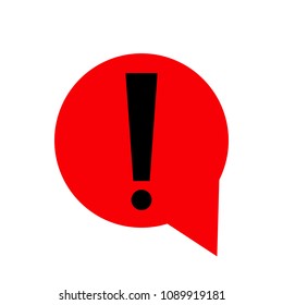 Exclamation Mark Icon Isolated On White Stock Vector (Royalty Free ...