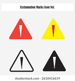 Exclamation Marks icon, logo, symbol. Caution Alarms, and Warning Icons for Safety and Attention. Eps 10