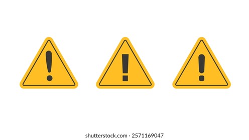 Exclamation marks, warning sign, attention, danger, caution alarm sign