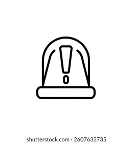 exclamation outline vector icon with white background