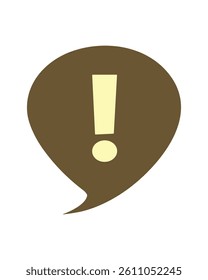 Exclamation point balloon. Vector illustration