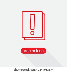 Exclamation Point Book Icon Vector Illustration Eps10