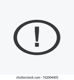 Exclamation point button vector icon.