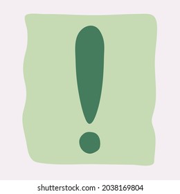 Exclamation point - flat icon.