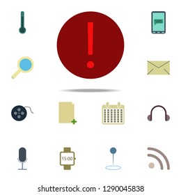 Exclamation point icon. color web icons universal set for web and mobile