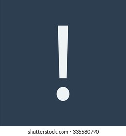 Exclamation point icon. Danger icon. Attention icon.