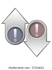 Exclamation Point Icon Up and Down