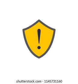exclamation point icon. Element of cyber security icon for mobile concept and web apps. Colored exclamation point icon can be used for web and mobile