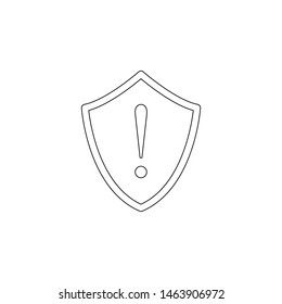 exclamation point icon. Element of virus antivirus for mobile concept and web apps icon. Outline, thin line icon for website design and development, app development