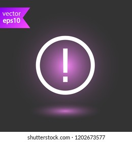 Exclamation point icon. EPS 10 vector flat sign.