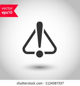 Exclamation point icon. Studio background. EPS 10 vector flat sign.