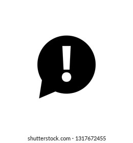exclamation point icon.   exclamation point symbol. Chat symbol with the exclamation point. Vector icon for website design, app. 

