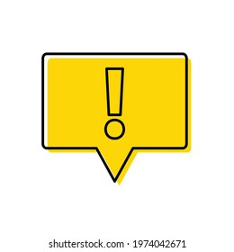exclamation point icon.   exclamation point symbol. Chat symbol with the exclamation point. Vector icon for website design, app. 
