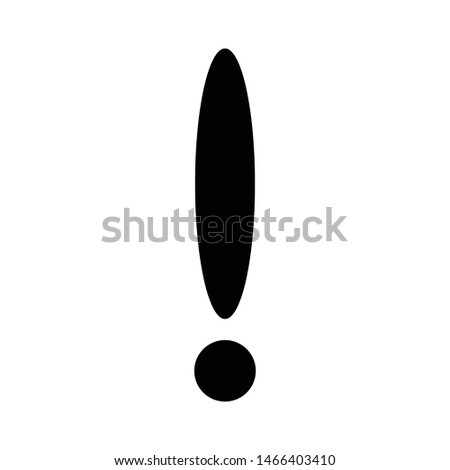 exclamation point icon.  exclamation point symbol.  Vector icon for website design, app. 
