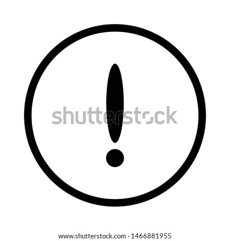 exclamation point icon.  exclamation point symbol.  Vector icon for website design, app. 
