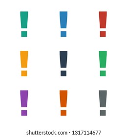 exclamation point icon white background. Editable filled exclamation point icon from network. Trendy exclamation point icon for web and mobile.
