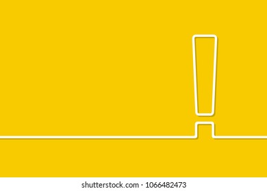 Exclamation point in line art style. Vector illustration.