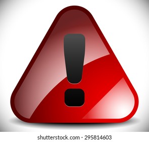 Exclamation point, exclamation mark vector - Triangular road sign