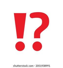 Exclamation Point Question Mark Red Emoji Vector Symbol