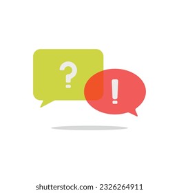 Exclamation Point And Question Mark In Speech Bubble Icon Vector Design.