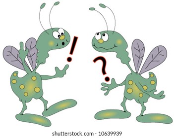 Exclamation point and question mark.Individually Grouped.